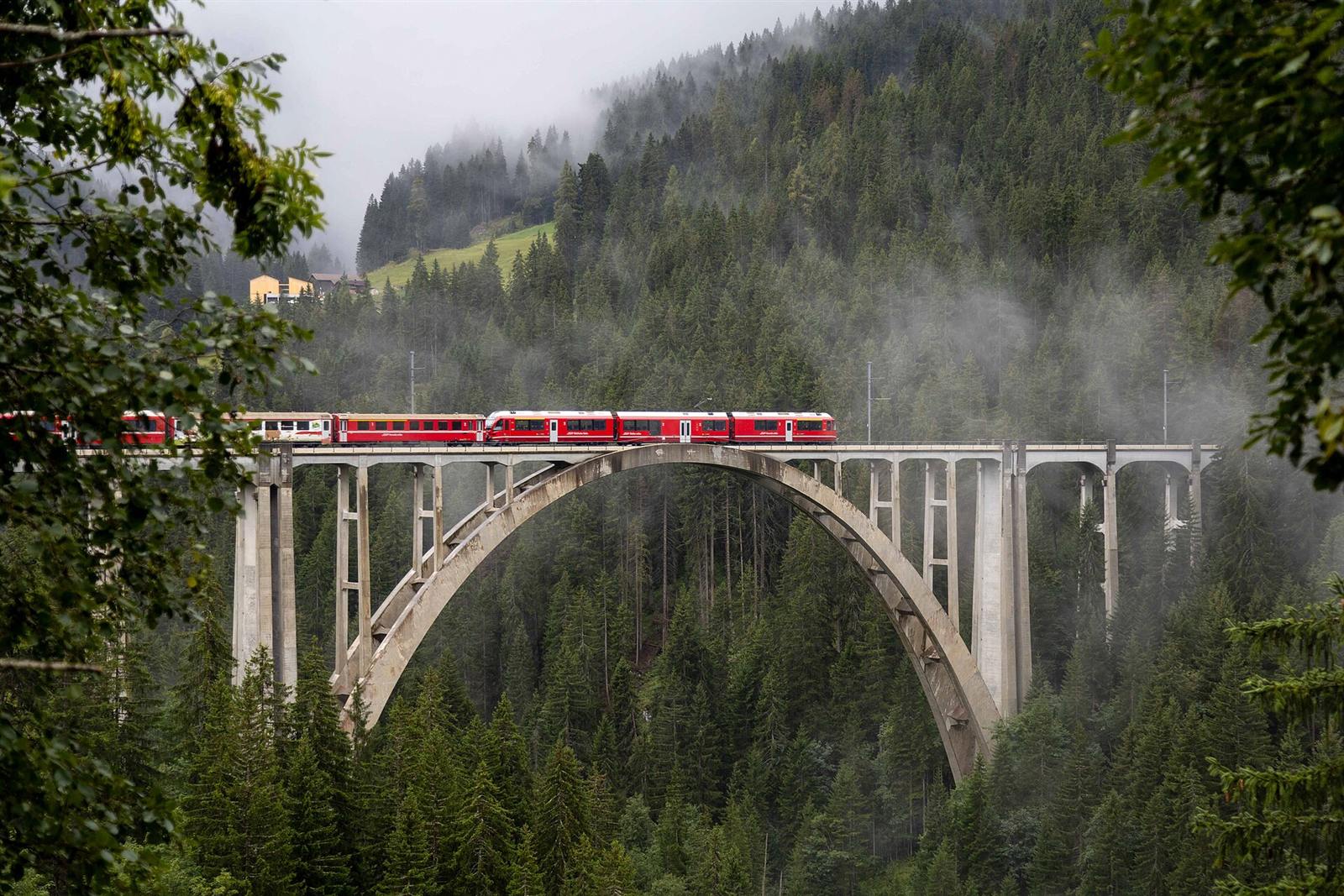 Foto: Langwieser Viadukt, bei Langwies, Arosabahn