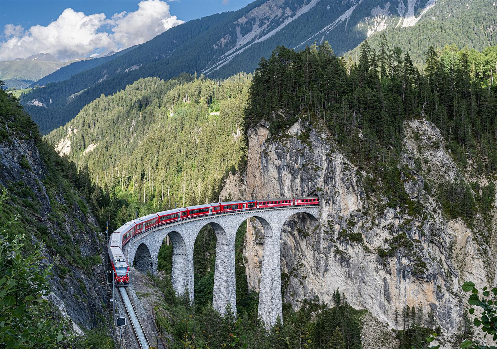 Foto: Landwasserviadukt, bei Filisur, Albulabahn