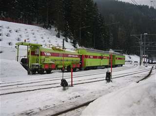Foto der RhB Xah-y 9386 „Löschwagen“